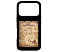 Happiness Found Here Vintage Pirate Map Crab Coque pour iPhone 17 Pro