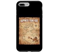 Happiness Found Here Vintage Pirate Map Crab Coque pour iPhone 7 Plus/8 Plus