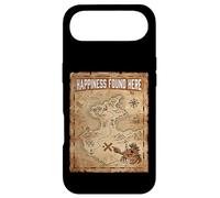 Happiness Found Here Vintage Pirate Map Crab Coque pour iPhone Air