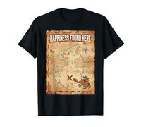 Happiness Found Here Vintage Pirate Map Crab T-Shirt