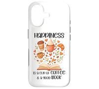 Happiness is a Cup of Coffee and a Good Book Coffee & Books Coque pour iPhone 17