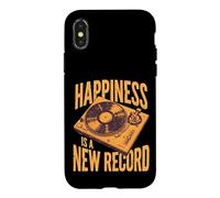 Happiness is A New Record Vintage Vinyl Collector Coque pour iPhone X/XS