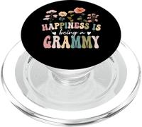Happiness is Being a Grammy Floral Grammy Mother's Day PopSockets PopGrip pour MagSafe