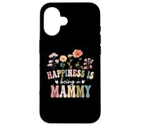 Happiness is Being a Mammy Floral Design Mammy Mother's Day Coque pour iPhone 16