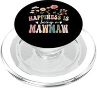 Happiness is Being a Mawmaw Floral Mawmaw Mother's Day PopSockets PopGrip pour MagSafe