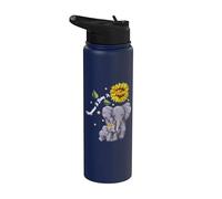 Happiness Is Being A Mom Elephant Lover Mother's Day Stainless Steel Insulated Water Bottle