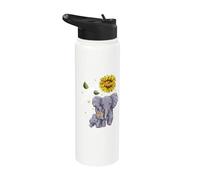 Happiness Is Being A Mom Elephant Lover Mother's Day Stainless Steel Insulated Water Bottle