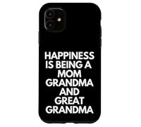 Happiness is Being A Mom Grandma & Great Grandma Mothers Day Coque pour iPhone 11