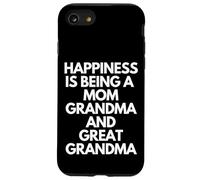 Happiness is Being A Mom Grandma & Great Grandma Mothers Day Coque pour iPhone SE (2020) / 7/8