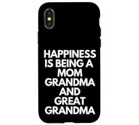 Happiness is Being A Mom Grandma & Great Grandma Mothers Day Coque pour iPhone X/XS