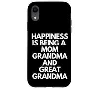 Happiness is Being A Mom Grandma & Great Grandma Mothers Day Coque pour iPhone XR