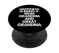 Happiness is Being A Mom Grandma & Great Grandma Mothers Day PopSockets PopGrip Adhésif
