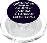 Happiness is Being a Mom Grandma Great Grandma PopSockets PopGrip pour MagSafe