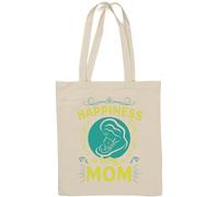 Happiness is Being A Mom Sac fourre-tout en coton naturel Blanc