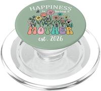Happiness is Being a Mother 2026 Mom to Be Soon to Be Mommy PopSockets PopGrip pour MagSafe