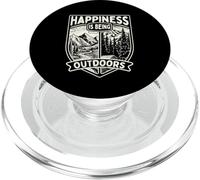 Happiness is Being Outdoors Randonnée PopSockets PopGrip pour MagSafe