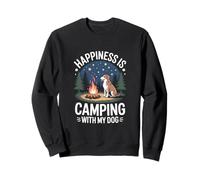 Happiness Is Camping With My Dog Campfire Camper Camper Camper Sweatshirt