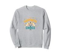 Happiness is Choice : Citation Motivationnelle réconfortante Sweatshirt, Unisexe pour Adultes, Gris Chiné, L