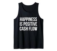 Happiness is Positive Cash Flow Motif Texte Blanc en Gras Débardeur