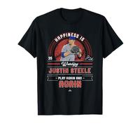 Happiness is Watching Justin Steele Chicago Baseball MLBPA T-Shirt