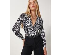 Happiness İstanbul Chemisier noir / blanc, Taille L