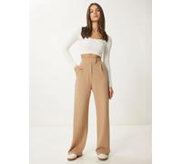 Happiness İstanbul Pantalon à pince cappuccino, Taille 36