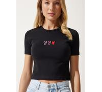 Happiness İstanbul T-shirt rosé / rose clair / rouge / noir, Taille L