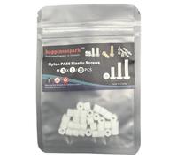 Happinesspark Lot de 30 entretoises hexagonales femelles métriques en nylon PA66 M3X5 - Couleur blanche - Pour carte mère - Finition unie - Compatible avec les vis de circuit imprimé