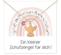 Happirra Collier ange gardien avec boîte cadeau, cadeau d'école, remplissage de cône pour filles, garçons, baptême, confirmation, communion