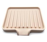 Happitasa Lot de 2 Porte-Savon en Silicone et Porte-éponge avec goulotte de vidange, 13,2 x 10,2 cm