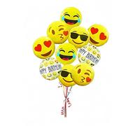 Happium 5 pièces ballons de fête 18 pouces feuille ballons à hélium Ballon pour fête d'anniversaire émoticônes Ballon à hélium décor de mariage