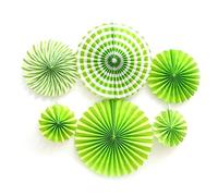 Happium 6 Pièces Éventails en Papier Ensemble Couleurs Assorties Décorations Suspendues Guirlandes en Papier Décoration Murale de Plafond Fourniture de Fête Photo Back Drop pour Anniversaire Mariage