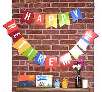 Happium-Happy Retirement Bunting Banner (Multi), pour Les fêtes, banderoles colorées pour Une fête de Retraite Heureuse, pour Organiser Une célébration