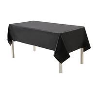 Happium Longue nappe de Noël noire 274 x 137 cm en PEVA jetable pour fêtes, nappe en plastique jetable, nappe noire