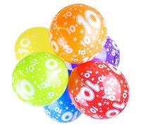 Happium - Lot de 10 ballons d'anniversaire en latex avec chiffres assortis, 12" (numéro 10), ballons pour filles et garçons, décorations d'anniversaire de 10 ans, fête du 10e anniversaire