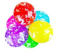 Happium - Lot de 10 ballons d'anniversaire en latex avec chiffres assortis, 12" (numéro 2), ballons pour filles et garçons, décorations d'anniversaire de 2 ans, fête du 2e anniversaire