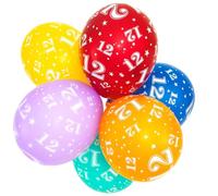 Happium Lot de 10 ballons en latex assortis pour anniversaire 12 ans Multicolore 30,5 cm