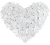 Happium Lot de 1000 pétales de rose artificiels en soie - Décorations romantiques - Émulation - Pétales de rose pour décoration de mariage, Saint-Valentin, confession - Décoration de fête,blanc