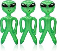 Happium Lot de 3 ballons gonflables extraterrestres de 45,7 cm pour fête de Noël, Halloween, anniversaire, décoration de fête à thème, déguisement, vert