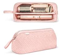 HAPPOW 1 sac à outils portable étanche rose, étui de rangement de voyage pour sèche-cheveux requin Dyson Airwrap fer à friser, organisateur de protection anti-poussière pour outils de coiffure