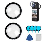 HAPPOW Lot de 2 protections d'objectif pour Insta 360 X3, matériau PC, protection d'objectif rotatif 3D, anti-poussière, anti-chute, anti-rayures, accessoire d'appareil photo pour Insta360 X3