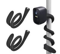 HAPPOW Lot de 2 supports flexibles pour babyphone/appareil photo Eufy/Arlo/Blink/Babystar/Vtech/Nanit/Motorola avec filetage 1/4", support flexible en alliage d'aluminium de silicone (noir)