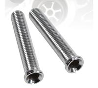 HAPPOW Lot de 2 vis creuses d'évier M12 x 70 mm, vis creuses pour panier en tôle, vis de lavabo, en laiton chromé, pièces de rechange pour évier Franke/Blanco