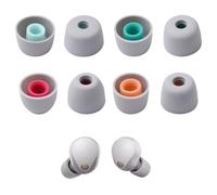 HAPPOW Lot de 4 paires de bouchons d'oreilles en silicone antidérapants pour Sony WF-1000XM5/WF-1000XM4/WF-1000XM3/WF-C700N/WF-XB700/WF-C500 - Antidérapants - Réduction du bruit - 4 tailles - Gris