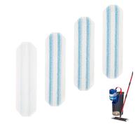 HAPPOW Lot de 4 serpillères de rechange pour Vileda H2PrO/O-Cedar H2PrO Flat Mop en microfibre avec système puissant pour sols en bois, carrelage, marbre, stratifié