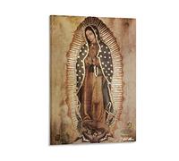 HAPPOW Poster décoratif sur toile représentant la Vierge Marie, Notre-Dame de Guadalupe avec symbole religieux vénéré 30 x 45 cm
