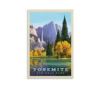 HAPPOW Poster vintage de la collection de posters de parc national de Yosemite - Poster décoratif sur toile - Affiches murales modernes pour chambre à coucher - 30 x 45 cm