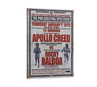 HAPPOW Poster vintage Rocky Balboa vs Apollo - Décoration murale pour la maison, la chambre à coucher - 40 x 60 cm