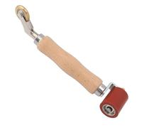 HAPPOW Rouleau de couture 2 en 1 en silicone, rouleau en caoutchouc avec coin interal de 6 mm en laiton, pour toiture en PVC/TPO/EPDM, papier peint, outil de lissage à double tête (rouge)