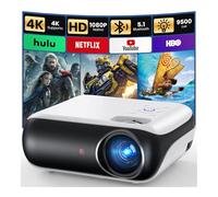 HAPPRUN H1 Projecteur Bluetooth 1080P, Full HD Vidéoprojecteur Portable avec Haut-Parleur Intégré, Mini Retroprojecteur Compatible Smartphone/HDMI/TV Stick/USB/PS5 pour Maison, Chambre, Extérieur